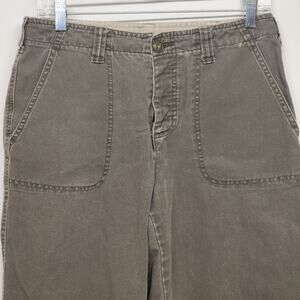 American Eagle Outfitters Women's Jeans 10 Straight Leg Olive Green Utility Soft